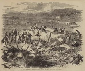 The Battle-Field of the Tchernaya, burying the Dead