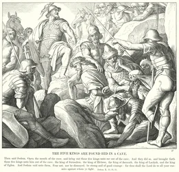 The Five Kings Found Hiding in a Cave (engraving)