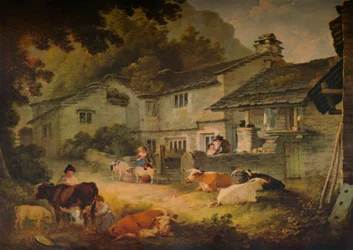 Cottage Scenery with Cattle, at Ambleside, 1803