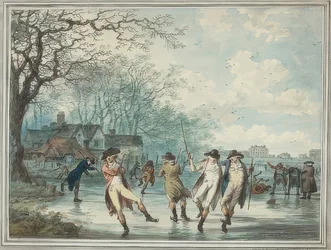 Ice Skaters on the Serpentine in Hyde Park