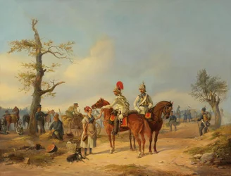 Marketenderin and Prussian Cuirassiers