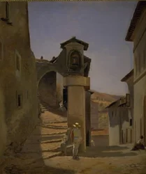 Street Scene in Subiaco, Italy