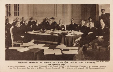 Album "Jack Bosio - War Campaign 1917-1920": meeting of the Council of the League of Nations in Geneva