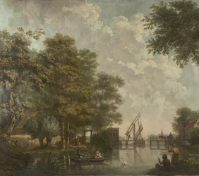 Three Wall Hangings with a Dutch Landscape