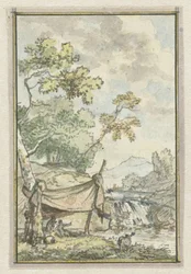 Landscape with Waterfall