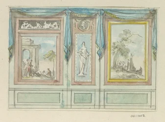 Design drawing for a room wall