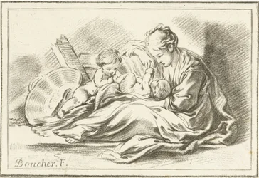 Mother and Two Children