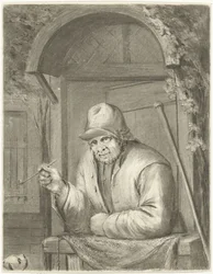 Smoking Farmer with Pipe