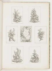 Ornament Design with Crayfish Motif, plate 14 in Livre des Légumes (Series of Vegetable Ornament)