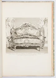 Canapé Executed for Mr. le Comte de Bielinski Grand M.al de la Couronne de Pologne, en 1735.; Canapé Executed for le Comte de Bielinski in 1735, 4th Plate
