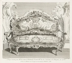 Sofa executed for Count Bielinski, Grand Marshal of the Crown of Poland, in 1735, 4th Plate