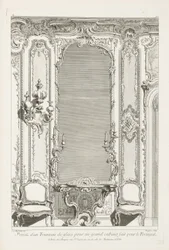 Project for a Mirror Trumeau for a Large Cabinet Made for Portugal, 2nd Plate