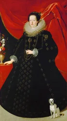 Portrait of Eleonora Gonzaga in Black Dress