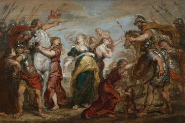 The Reconciliation of the Romans and the Sabines, c. 1655-1656