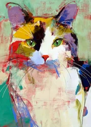 Colorful Abstract Cat