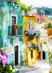 Colorful City Steps