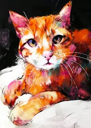 Modern Cat Portrait