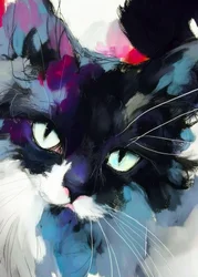Vibrant Cat Gaze