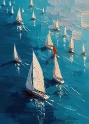 Vibrant Sailboat Race
