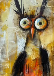 Whimsical King Owl