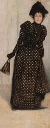 Woman in a White Polka Dot Dress, 1889