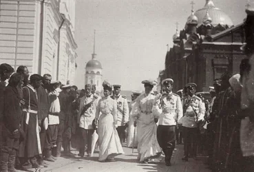 The Russian Royal Family Visiting Sarov Monastery, Russia, 1903