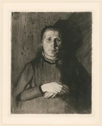 Woman with Folded Hands (2nd state)