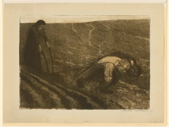 Plough Puller and Woman (Rejected Work for Plate 1 from "Peasants