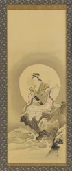 Benten Sarasvati seated on a rock