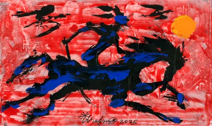 Abstract Horse Rider