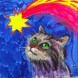 Curious Cat Star Gazing