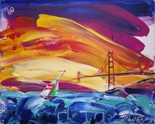Golden Gate Sailboat Sunset