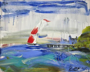 Sailing On Blue Water