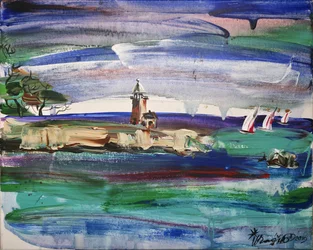 Vibrant Lighthouse Seascape