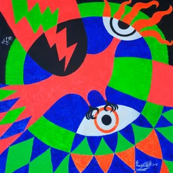 Vibrant Phoenix Bird