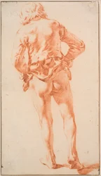 A Half-Naked, Walking Man, Seen from the Back