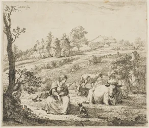 A Shepherdess Speaking to Her Dog