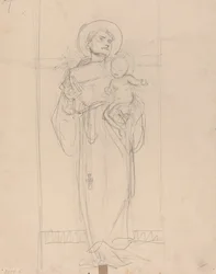 Standing Saint holding the Christ Child