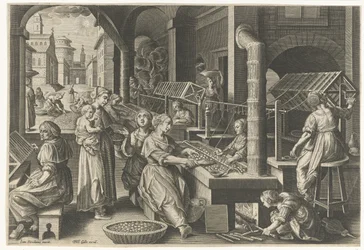 Spinning Silk (Introduction of the Silkworm and Silk Production in Europe) (Vermis Sericus)