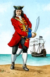 John Calico Jack Rackham, 1680-1720, English Pirate Captain