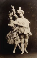 Anna Pavlova and Vaslav Nijinsky in the Ballet Le Pavillon d