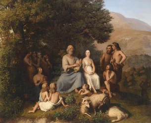 Homer Singing in the Circle of Young Greeks