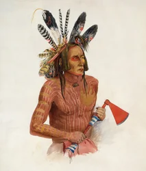 Mato-Tope, Adorned with the Insignia of His Warlike Deeds