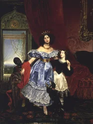 Portrait of Countess Samoilova with Amazilia Pacini and Black Boy