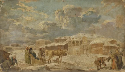 City Square in Winter, Second Half of the 18th century