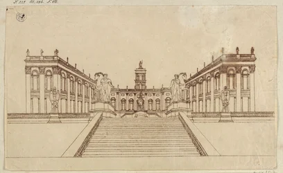 View of the Capitoline Square in Rome