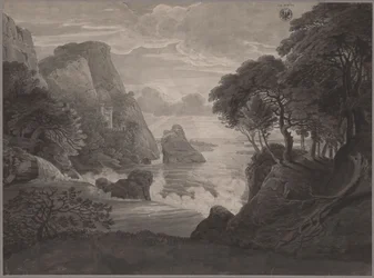 Rocky Coastal Landscape with a Castle