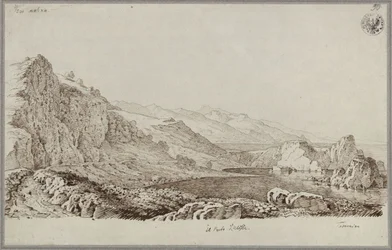 “Harbour of Ulysses at Taormina” / Landscape near Taormina