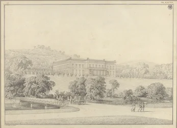 Kressendorf (Krzeszowice) near Kraków. Castle. Perspective view