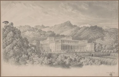 Reconstruction of the Villa Tusca after Pliny. Perspective view